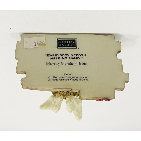 Teddy Bears Angels Figurine Murray Mending Bruin  Everybody Needs A Helping Hand - Picture 6 of 9